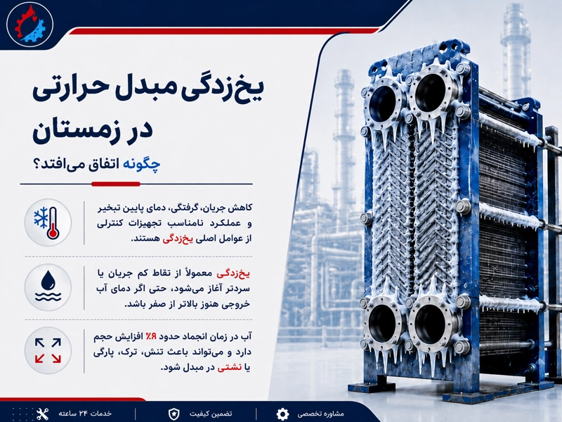 یخ زدگی مبدل حرارتی در زمستان و علت آن